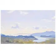 Stan Painter, Distant City, Oil on canvas