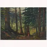 Clyde Leon Keller, Near Seaview Washington, Oil on board