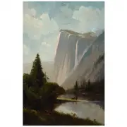 Ransome Holdredge, Bridal Veil Fall, Yosemite Valley, Oil on canvas
