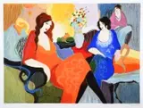 Itchek Takay, Seated Ladies, Serigraph