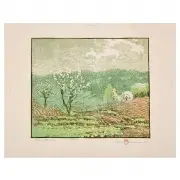 Gustave Baumann, Cherry Blossom, Woodcut