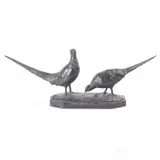 Otto Poertzel, Two Pheasants, Bronze