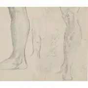 Morgan Russell, Study of Two Legs, pencil on paper