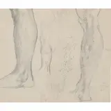 Morgan Russell, Study of Two Legs, pencil on paper