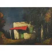Will Sparks Later Afternoon, Late Afternoon, New Mexico, oil on board