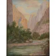 Ernest L. Blumenschein, Zion National Park, Utah, oil on board