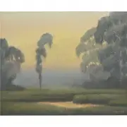 Edwin Siegfried, Marsh in Muted Tones, pastel