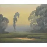 Edwin Siegfried, Marsh in Muted Tones, pastel