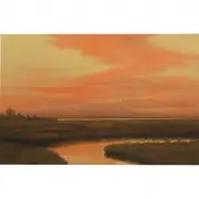 Edwin Siegfried, California Marshes at Sunset, pastel on paper