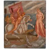 Norbert Schlaus, Perseus, oil on canvas