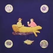 Two Men in Canoe by Hung Liu, 1997, mixed media, sold May 2021