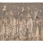The Observers by Henry Moore, color lithograph, sold May 2021