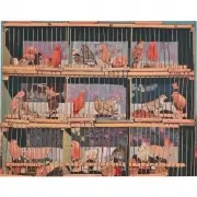 Joe Draegert, Paris Bird Market, color etching