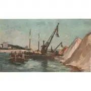 Armand Guillaumin, Quai de Bercy, Paris c. 1880, oil on canvas
