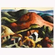 Thomas Hart Benton, Untitled Landscape, oil on canvas laid on board
