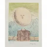 René Magritte, Lart de vivre (From: Le Lien de Paille) 1968 and La Petre Marie (From Signe de Survie au temps dAmor) 1968, etching