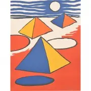 Pyramids at Night 1970 by Alexander Calder, lithograph, sold Jun 2021