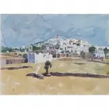 Robert Bechtle, Marpissa, Paros 1989, watercolor on paper