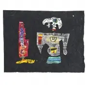 Untitled by Ynez Johnston, circa 1965, mixed media on paper, sold Oct 2021