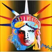 Peter Max, Liberty Head (Version 1), Acrylic