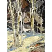 Fremont Ellis, Winter Tree Grove, Oil