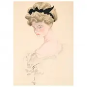 Portrait of a Woman by Harrison Fisher, Watercolor on paper, sold Sep 2020