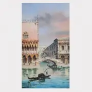Marco Grubacs, Gondolier on the Grand Canal, Oil on panel