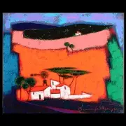 Roger Bonafe, Le Moulin a eau, oil on canvas