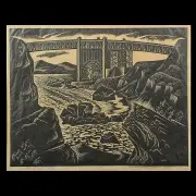 Harold Malette Dean, Fort Point, S.F., 1940, woodcut
