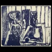 Roy De Forest, An Evening at Home, 1951, lithograph