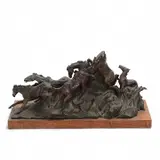 Edward James Fraughton, Stampede of Horses, 1982, bronze