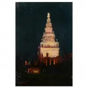 The Tower of Jewels by Will Sparks, oil on panel, sold Dec 2020