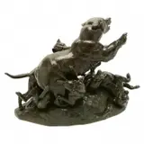 Antoine-Louis Barye, Ours Fuyant les Chiens (Bear Fleeing from Dogs)
