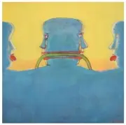 Jiří Sopko, Untitled Blue Heads, oil on canvas