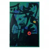 Defile de Mannequins en Ireland by Joan Miró, 1969, lithograph, sold Dec 2020