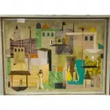 Jean Varda, The Town I was born, mixed media