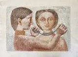 Massimo Campigli, La Collana I, 1952, color lithograph