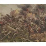 Paul Émile Léon Perboyre, Battlescene, oil on canvas