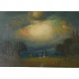 J.E. Stuart, Near San Mateo, 1920, oil on canvas