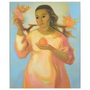 Jesus Guerro Galvan, Muchacha con Granda, 1960, oil on canvas