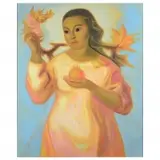 Jesus Guerro Galvan, Muchacha con Granda, 1960, oil on canvas