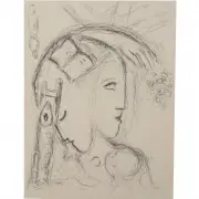 De Mauvais Sujets, Pl 9 by Marc Chagall, etching, sold Jan 2021