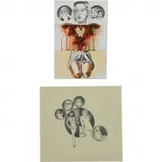 Peter Mitchell-Dayton, 3 Sheets and Small Zara 1994, mixed media on paper