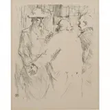 Clemenceau au Busk by Henri de Toulouse-Lautrec, lithograph, sold Apr 2021