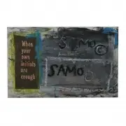 Jean-Michel Basquiat, When your own initials are enough, mixed media
