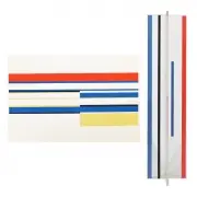Plate VI and Column c. 1970 by Ilya Bolotowsky, silkscreen on paper, sold Apr 2021