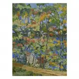 Frances B. Pierce, Fall in New York, oil on canvas