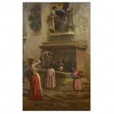 William Byles, At the Well, oil on canvas