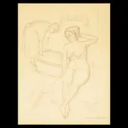 Bather by Suzanne Valadon, pencil on paper, sold Sep 2021