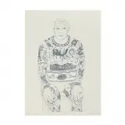 Beth Van Hoesen, Tattooed Man, 1966, etching